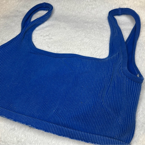Forever 21 Blue Ribbed Crop Top - Picture 3 of 9